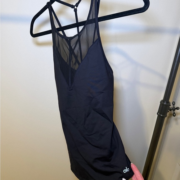 ALO Yoga Black Mesh Tank Top - Picture 4 of 5